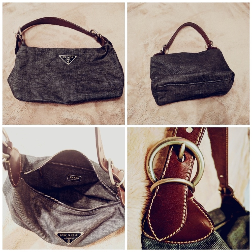 Prada Denim Shoulder Handbag